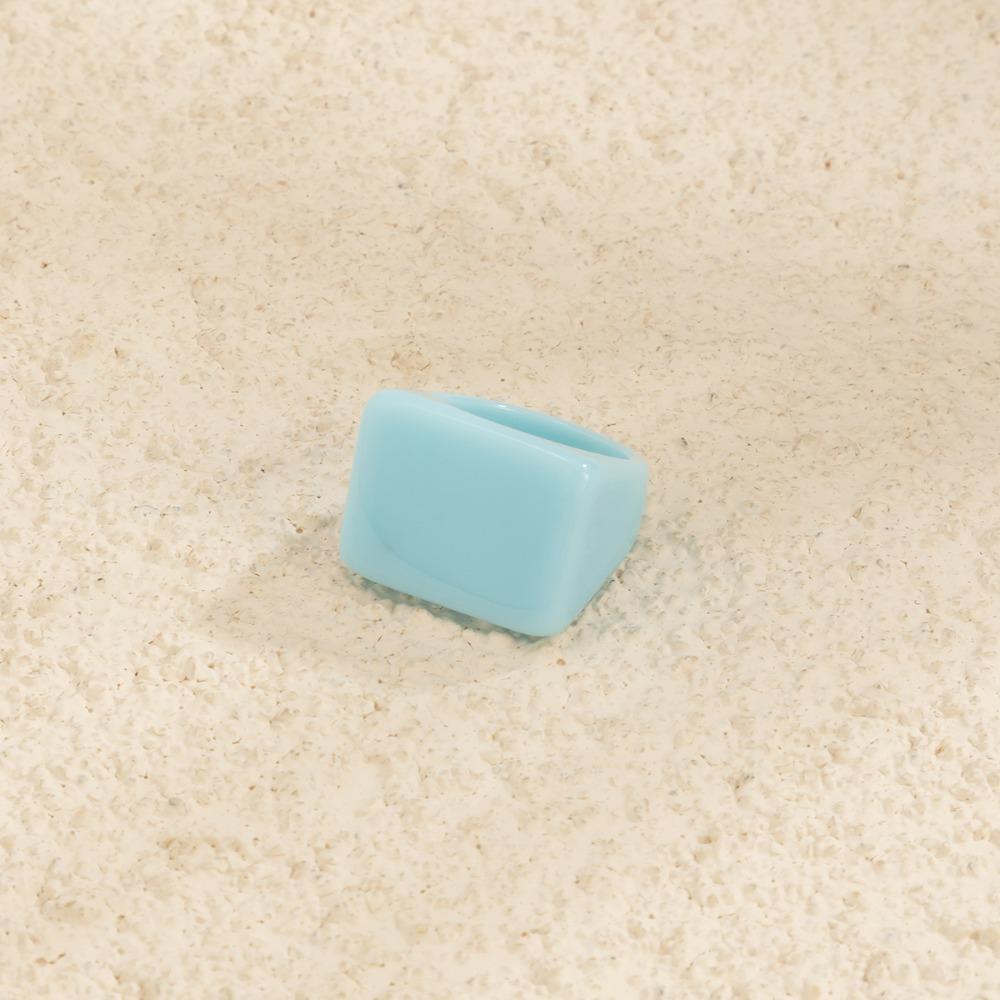 Простота геометрического квадратного кольца Темпераментное кольцо Новое цветное акриловое кольцо