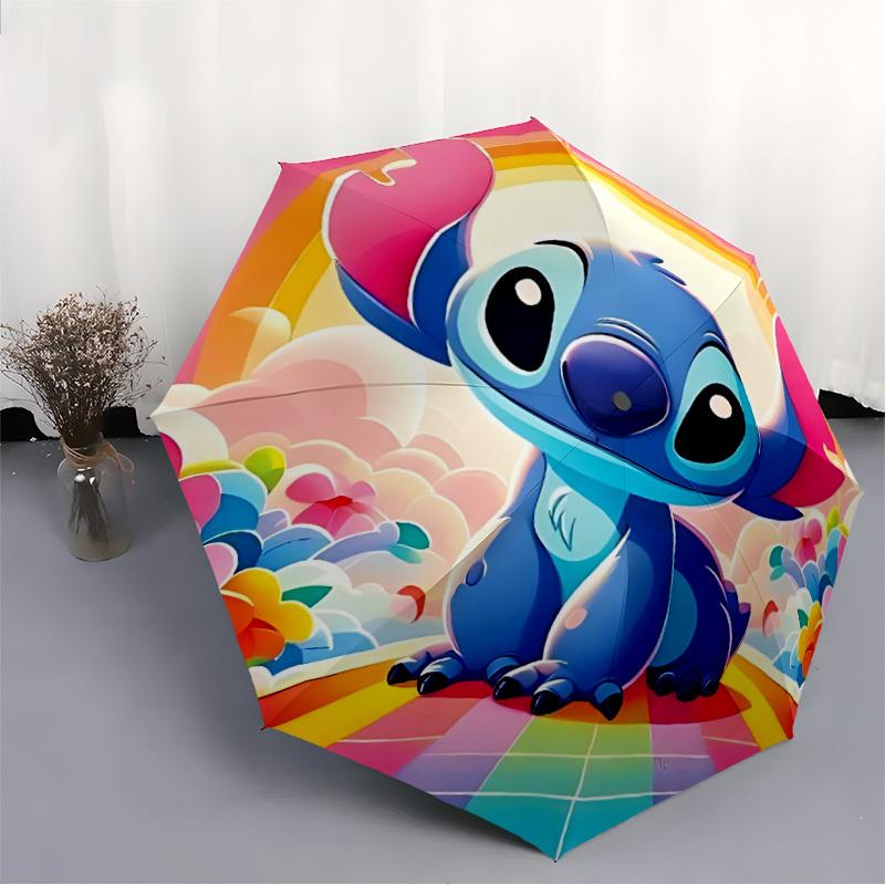 1pc Stitch Automatic Umbrella 8-Bone Design Compact Gear for Outdoor Travel,Perfect Gift for Friends' Birthdays yy250815030