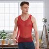 Men's Mesh Tank Top Sleeveless Glittery Transparent Vest Casual See Through Muscle Tee Shirt for Daily Wear Gym Fitness