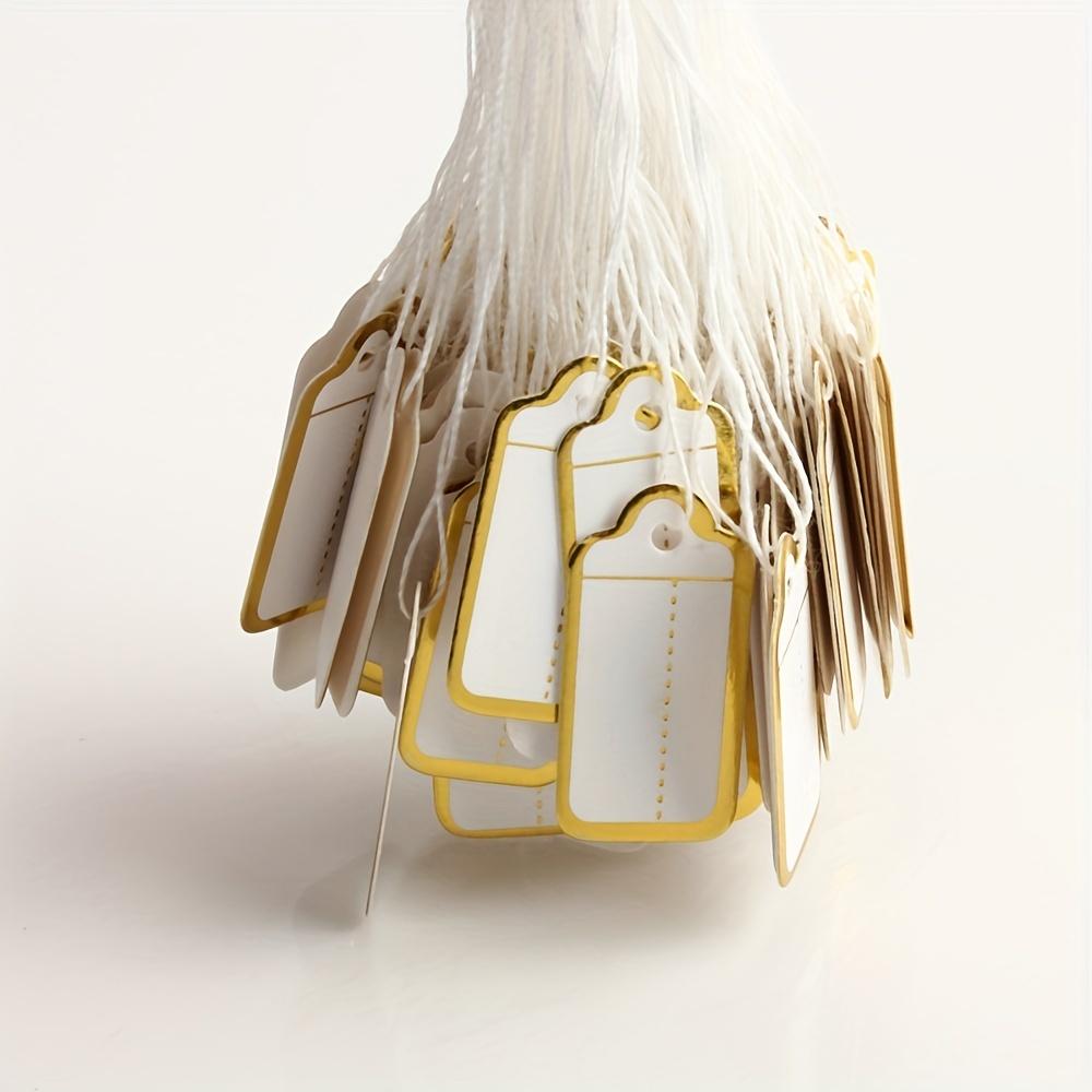 200 Элегантных бумажных ценников для ювелирных изделий с золотыми и серебряными краями - Незаменимые для указания цен на ювелирные изделия, Идеальные денежные бирки