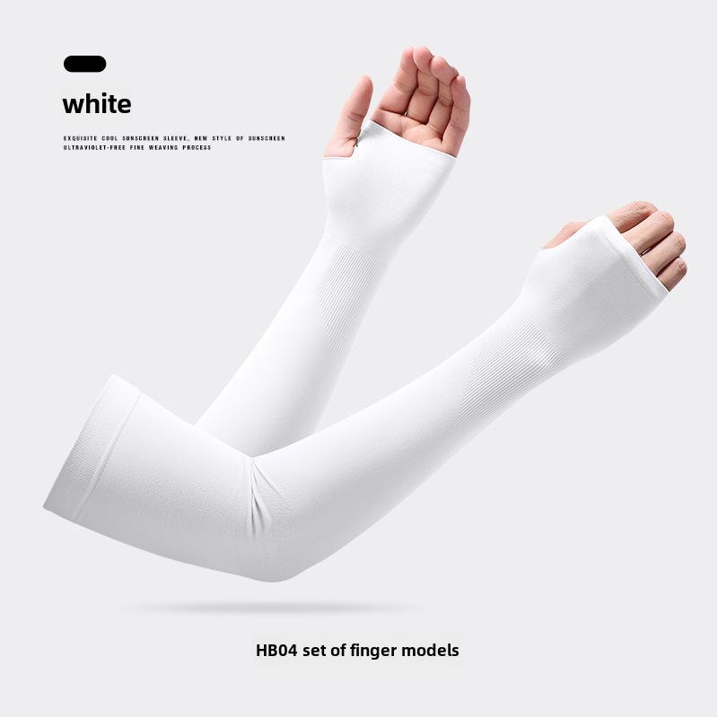 Солнцезащитные рукава Ice Silk для мужчин и женщин: Дышащие, удобные летние нарукавники для езды на велосипеде и занятий спортом на открытом воздухе - HB04.