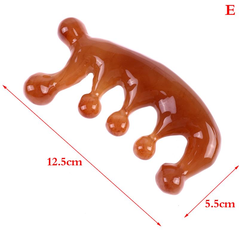 Инструменты Гуаша из натурального бычьего рога, соскобная точка для массажа всего тела, гребень с широкими зубцами