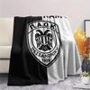 Custom Name PAOK FC Flannel Blanket, High quality Comfortable for All Seasons, Home Decor, Warmth and Comfort