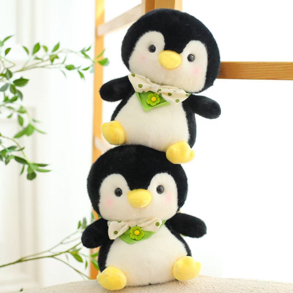 Penguin Stuffed Kids Animal Doll With Plush Exterior For Bedroom Or Playtime