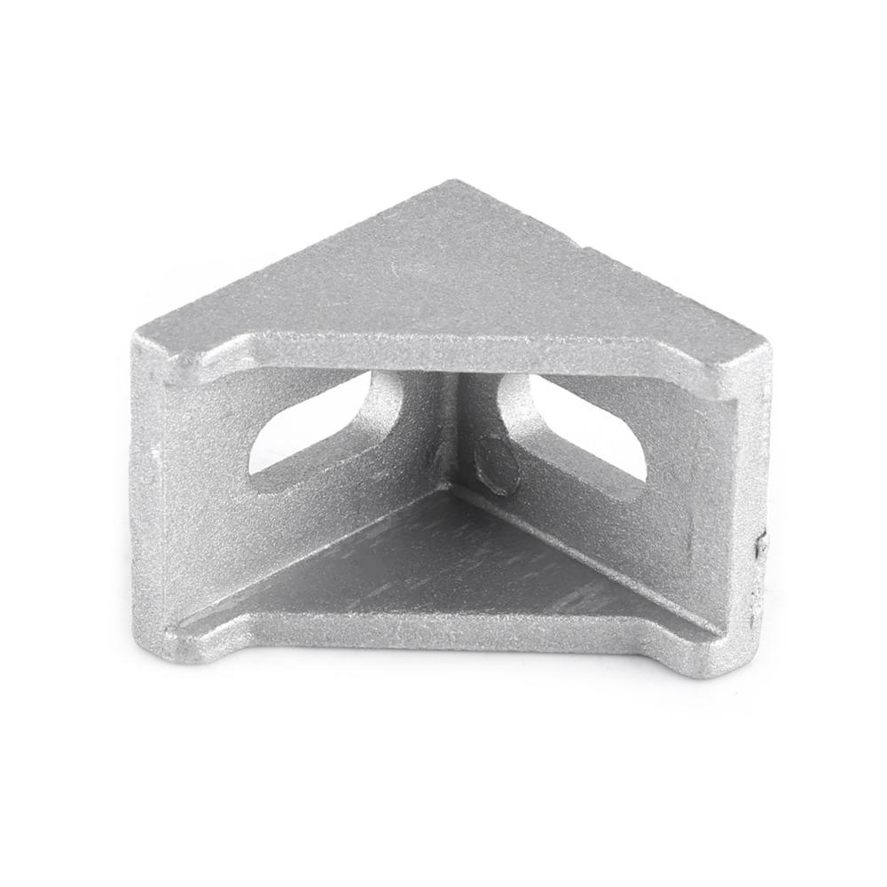 10pcs 2 Hole Aluminum Corner Bracket Durable Right Angle Bracket For Standard 8mm Slot