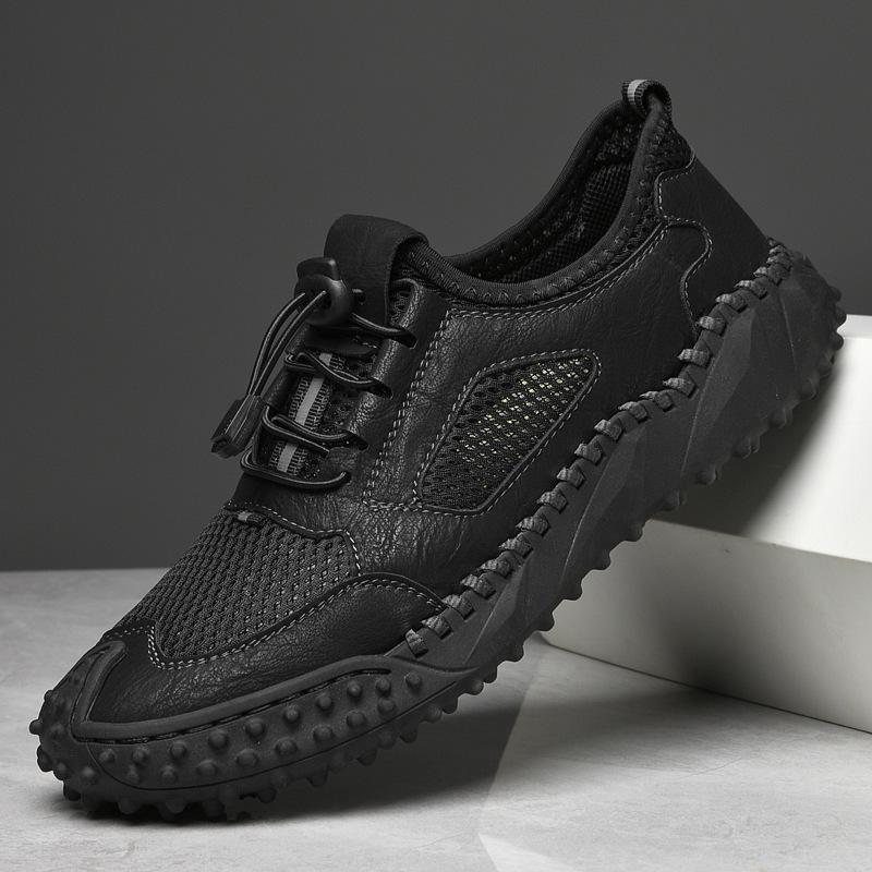 Оригинальные мужские повседневные туфли из сетки, новые тонкие нескользящие туфли из сетки, туфли больших размеров
