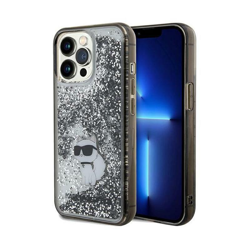 Karl Lagerfeld Liquid Glitter Choupette - Etui Iphone 13 Pro Max (Przezroczysty)