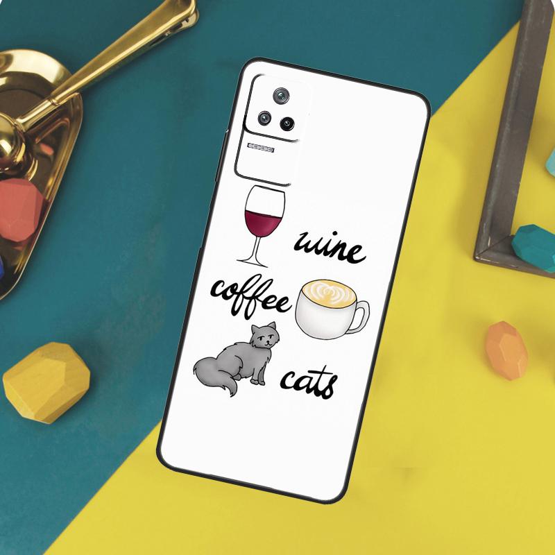 Coffee Wine Cup Case For Xiaomi 15 14 13 Ultra 11T 12T 13T 14T Pro POCO X7 Pro X3 X5 X6 F5 F6 M6 Pro Funda