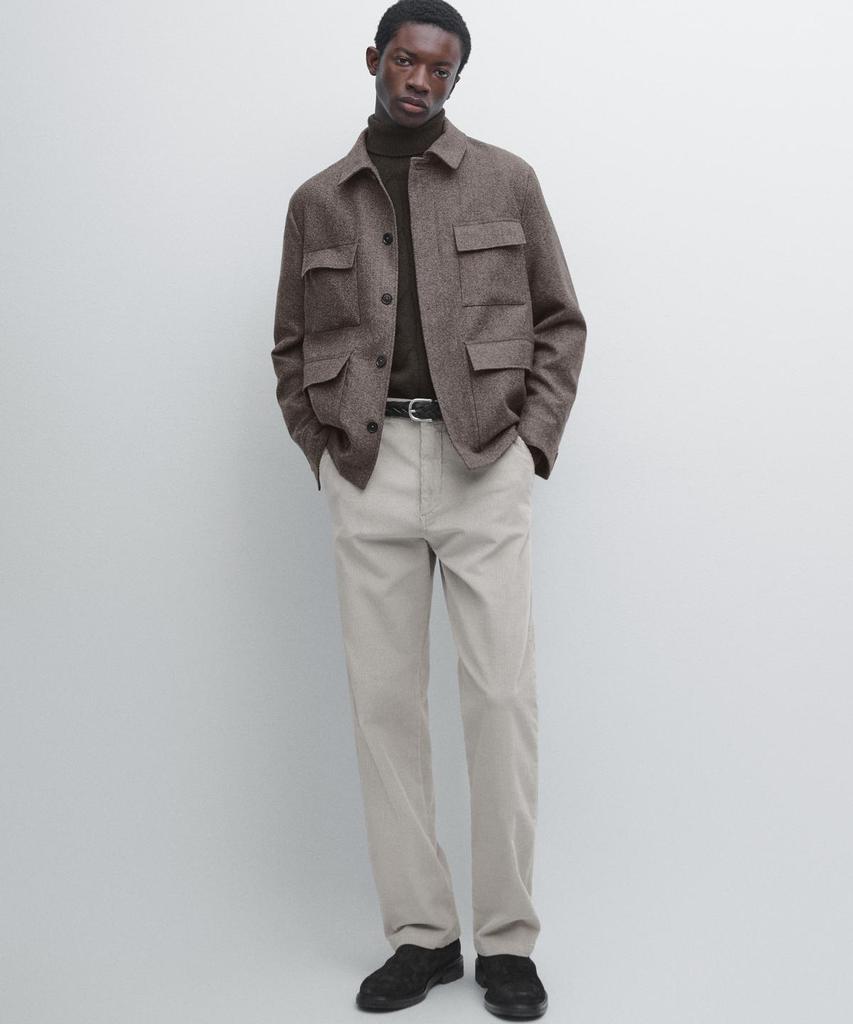 Шерстяной кардиган Massimo Dutti в елочку