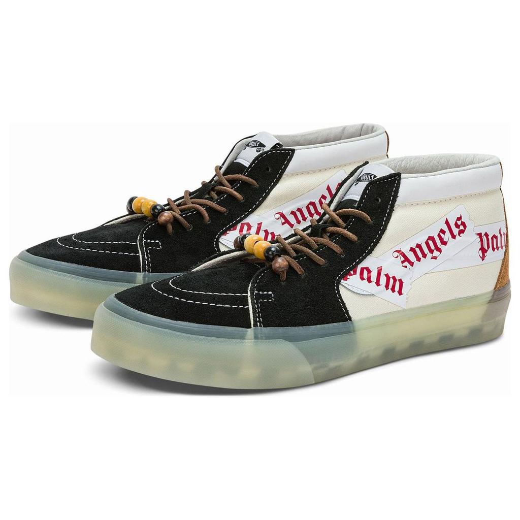 Кроссовки унисекс Palm Angels x Vans Sk8-Mid VLT LX Черные Белка VN0A7TNH78C