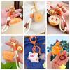 Roast Chicken Detect UV Color Change Bread Pendant Cartoon Toast Pretzel Keychain  Backpack Decor