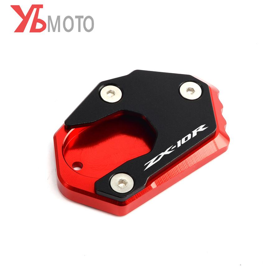 Fit For Kawasaki Ninja ZX10R ZX-10R 2008-2015 2016 2017 2018   Moto Foot Support Plate Side Stand Extension