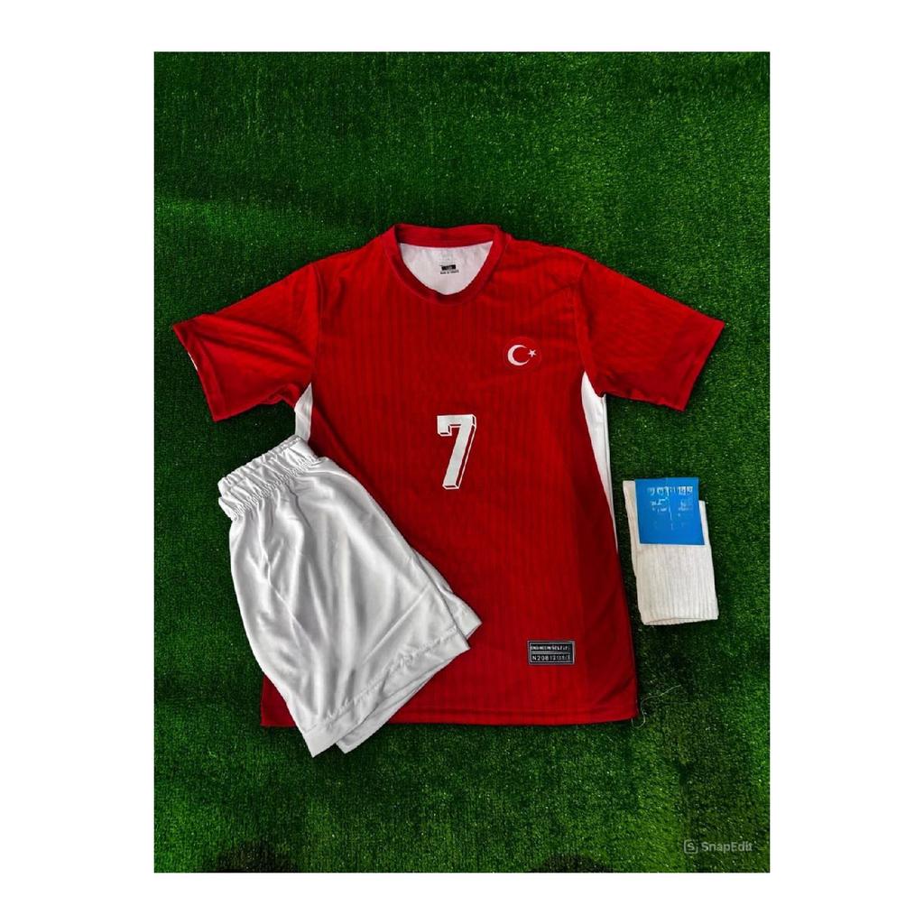 Trkiye Kerem Aktrkolu Euro 2024 European Championship Red Kids Jersey Set Of 3