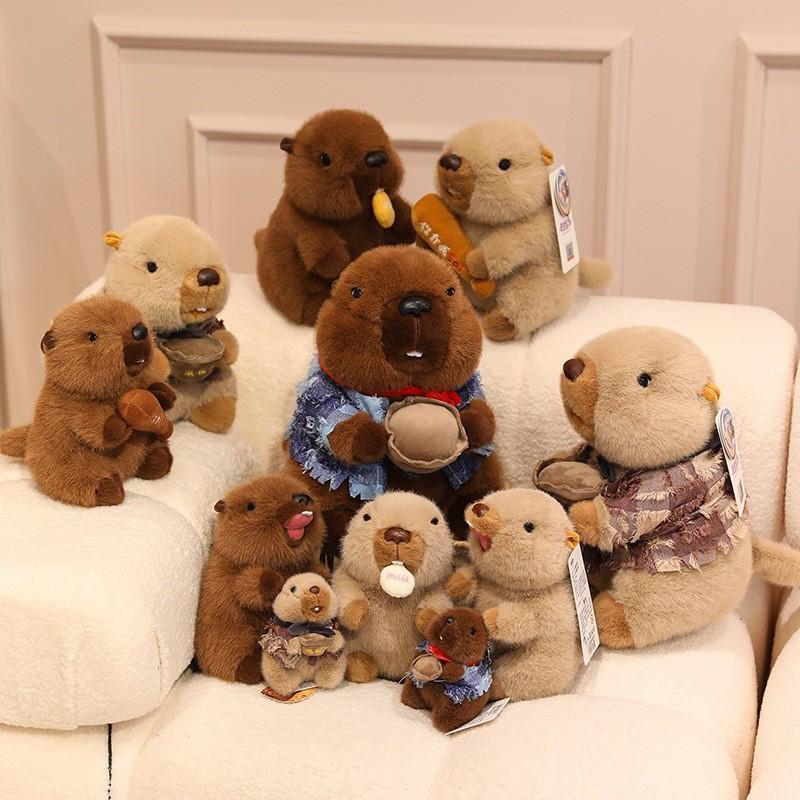 Плюшевая игрушка-кукла Нечжа Сурок Животное Начиненная Кукла Декор Спальни Мультяшный Подарок для Детей