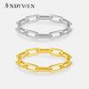 925 Sterling Silver Chain Ring Women Fashion Luxury Rock Punk Jewelry Plain Horoscope Rings Jewelry