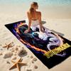 1PC Custom Name Yin Yang Dragons Flames Beach Towel Highly Absorbent And Sand-Resistant Towel for Swimming, Pool, Yoga, And Travel Lightweight