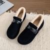 Women Shoes with Winter Velvet Cotton Shoes One Step On Warm and Non Slip for Mom Lightweight for Going Out 2024 New Flat Shoes