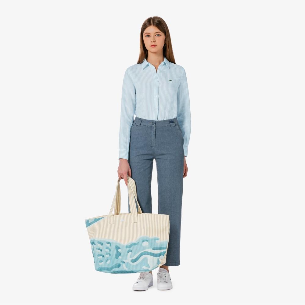 [lacoste] Women's Regular Fit Linen Shirt CF005E-56GHBP