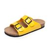 Унисекс Роскошные Цветные Новые Трендовые Сандалии Плоские Босоножки Пробковая Стелька Шлепанцы Пряжка Слипоны Лето с +Комфорт Обувь