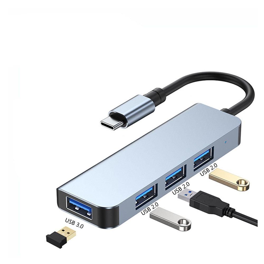 Концентратор Type C на USB 3.0 Разветвитель 4 в 1 Многопортовый адаптер для телефона, ноутбука, игровой консоли Высокоскоростная передача данных