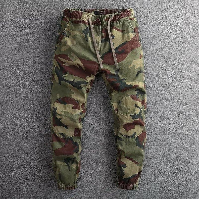 Мужской камуфляжный комбинезон American Retro Slim-Fit с трехмерным пошивом