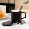 Mug Universal Drinking Water Cup with Lid Spoon Household Water Cup Office Ceramic Cup Breakfast Cup Milk Cup