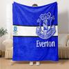 Football Club Everton Flannel Blanket, Soft Polyester, Modern Design, All-Season for Camping, Travel, Gifts for holidays or birthdays