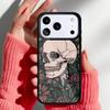 Чехол для телефона «Череп с розами» для iPhone 17 Air 16e 15 14 13 Pro Max Задняя крышка для 12 11 Pro Coque