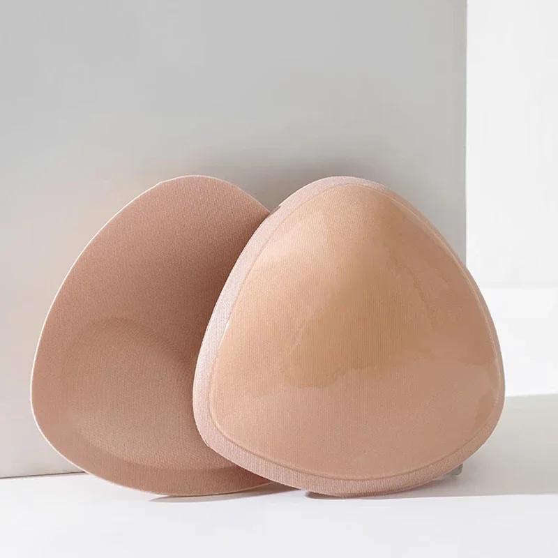 Невидимый бюстгальтер пуш-ап на липкой основе, утолщенные губчатые вкладыши для бюстгальтера, усилитель пуш-ап для груди, съемные силиконовые вставки, бюстгальтер для купальника