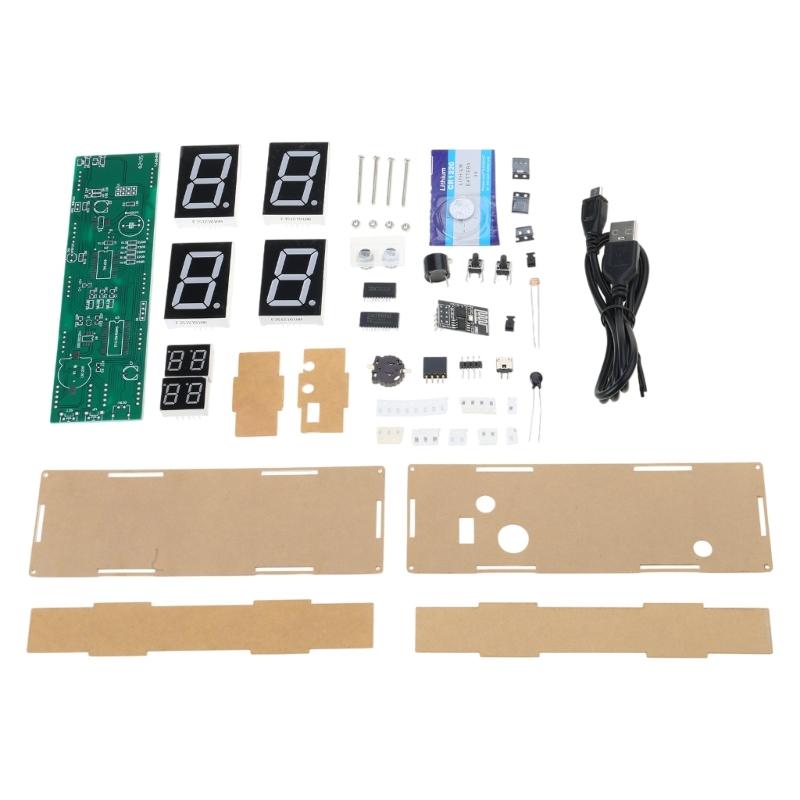 Домашние 8-разрядные светодиодные часы-набор с модулем ESP8266, многофункциональные 8-разрядные часы с цифровыми лампами-набором для удаленного мониторинга