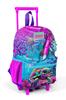 Рюкзак Minik Yuva Squeegee Розовый Фиолетовый Черепаха с рисунком и двумя отделениями 24056