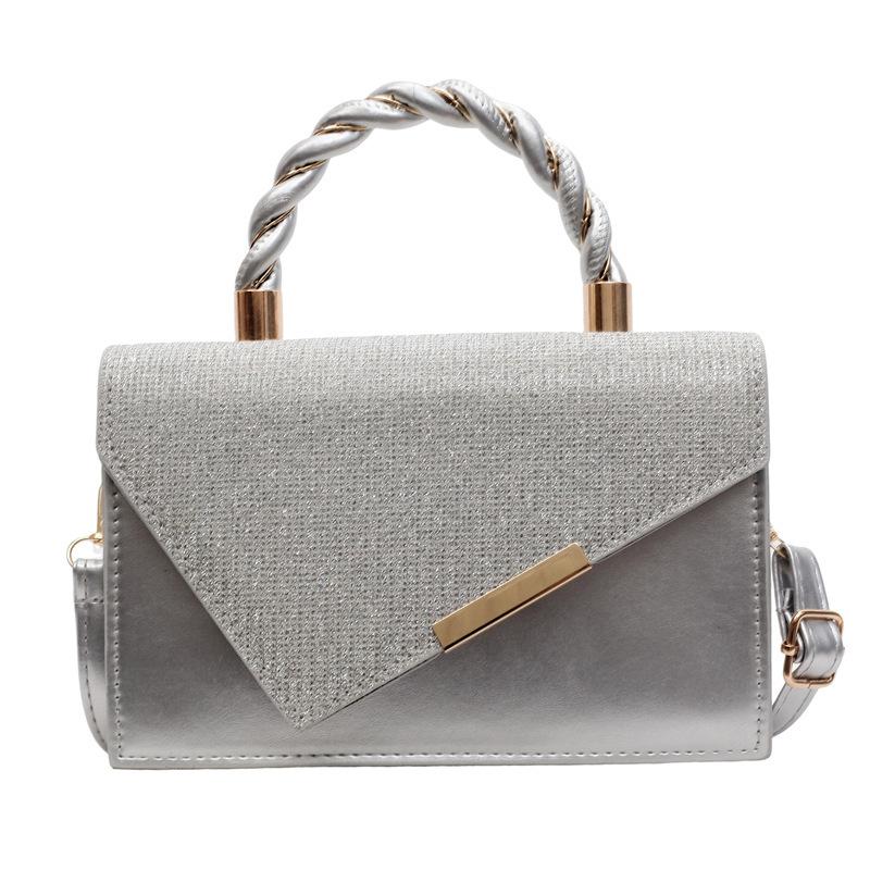 New Bag Women's High-end Shoulder Messenger Bag Women's Bag Versatile Handbag Small Fresh Gold Silk Embroidery Thread Small Square Bag