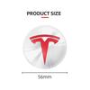 4pcs 56mm Car Emblem Wheel Hub Center Cap Stickers For Tesla Model S Model3 Model Y X Tire Center Cover Badge Decal Accessories