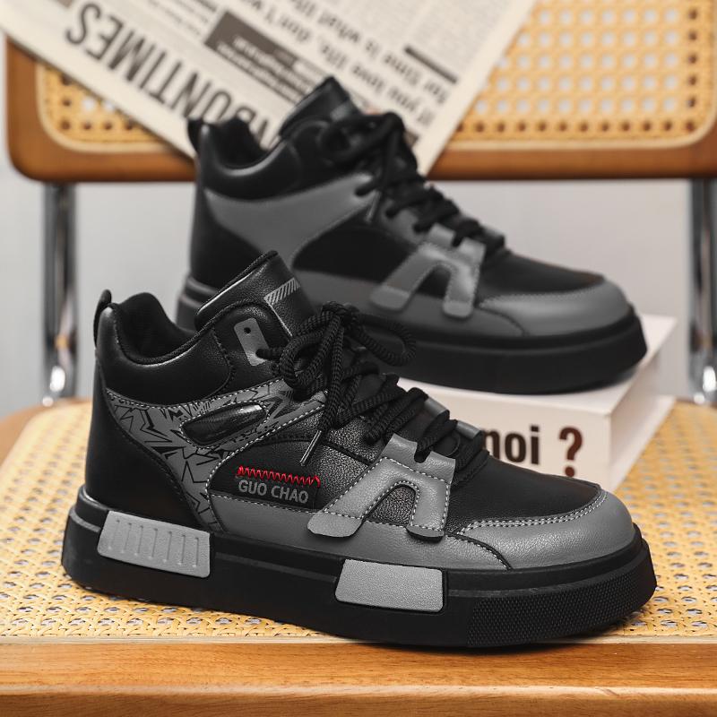 Мужская обувь Кроссовки Высокие мужские повседневные туфли Роскошные дышащие мужские туфли для ходьбы Трендовая кожаная обувь для мужчин Беговые кроссовки Мужская обувь