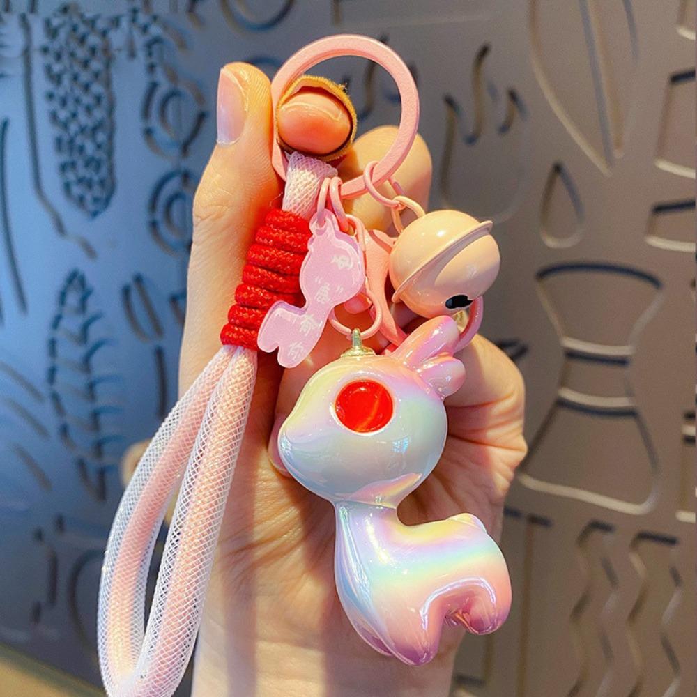 Брелок в виде оленя из мультфильма «Пятнистый олень», кукла, сумка, кулон, модный брелок для автомобиля, школьный портфель