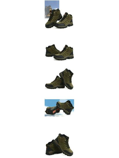 Unisex High-Top Outdoor Hiking Shoes - Spring & Autumn, Plus Size, Casual Mid-Top Climbing Footwear