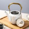 Чайник из нержавеющей стали в стиле «китайский шик» с ситечком для заваривания чая, Чайник для кипячения воды, Универсальный цветочный чайник для индукционной плиты и газа
