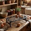 Retro Cast Iron Egg Holder: 6 or 8 Grid Egg Tray for Kitchen, Bar, or Restaurant Display