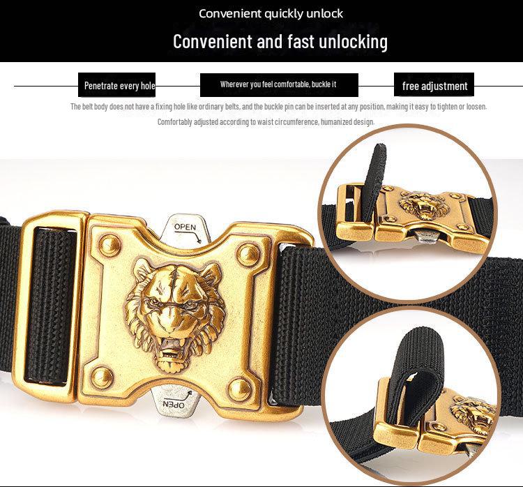 Пряжка для тренировок Внутренний плетеный тактический нейлоновый ремень - для активного отдыха на открытом воздухе с быстросъемным ремнем