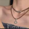 Retro Ethnic Style Sun Pendant Double-Layer Choker Necklace for Women