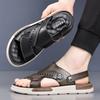 2025 Summer New Sandals Men's Trendy Soft-soled Wear-resistant Outer Wear Dual-purpose Beach Men's Cool Slippers