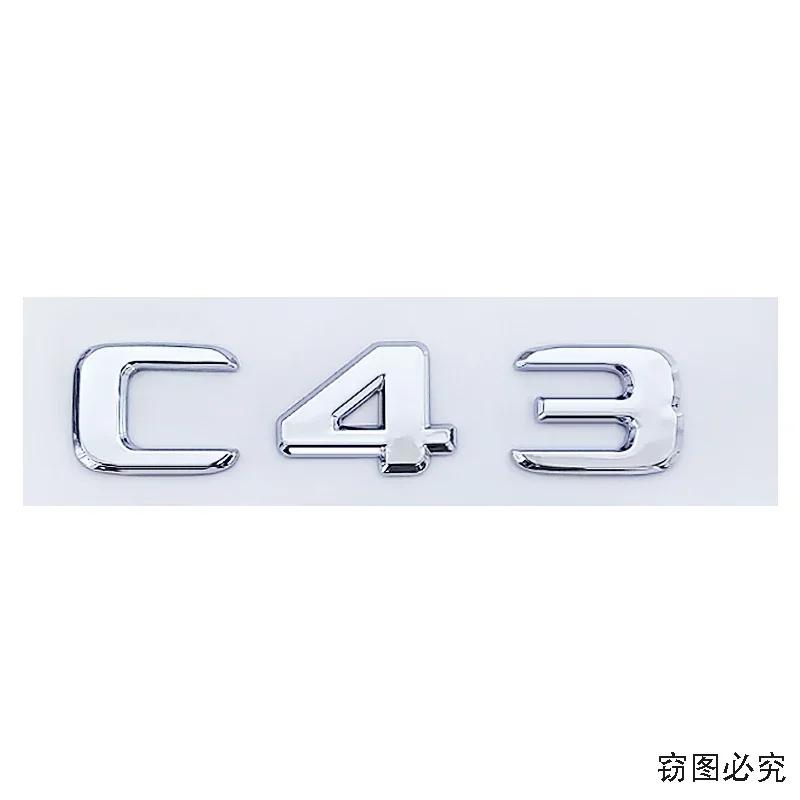 ABS Car Side Sticker Rear Trunk Badge Letters Decal Decoration for Mercedes Benz C43 C65 C63 G65 Exterior Accessories QK1