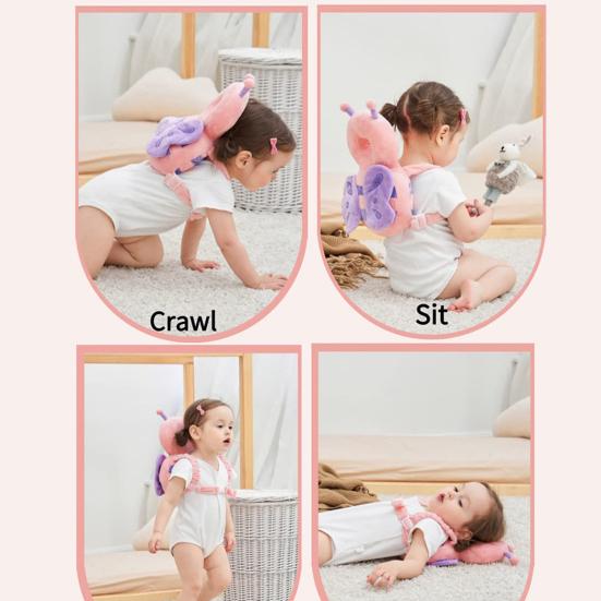 Детский рюкзак для защиты головы, мягкий, удобный, регулируемые ремни, полая конструкция, защита головы для детей от 0 до 3 лет