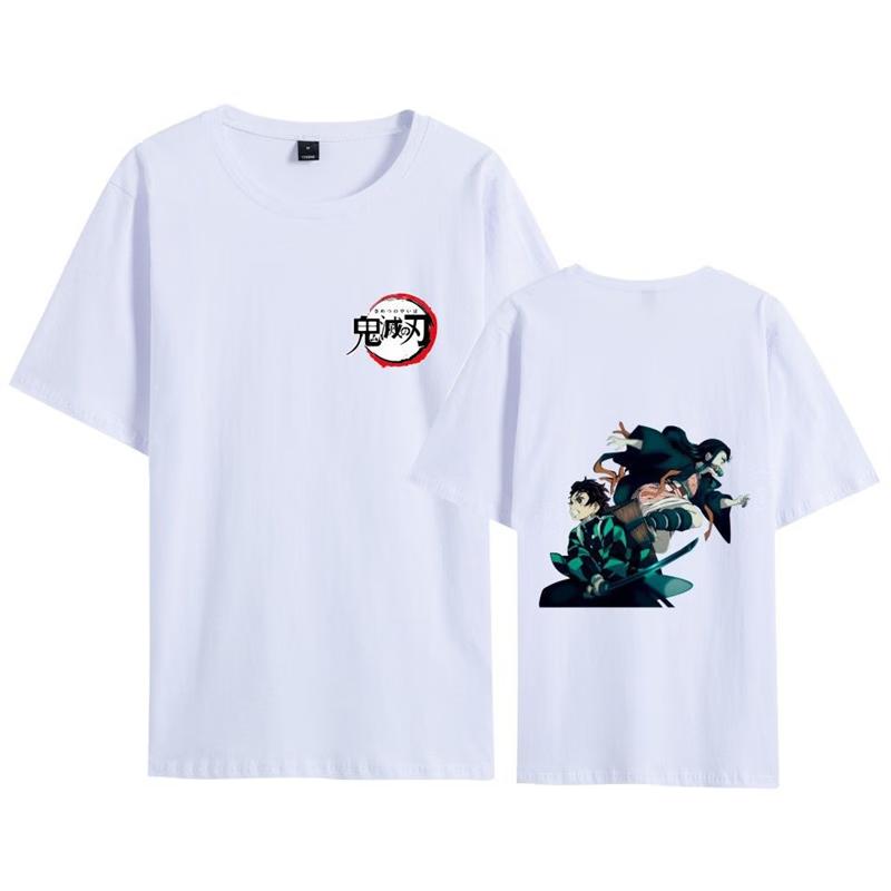 Хлопковая футболка оверсайз с принтом из аниме Клинок, рассекающий демонов, для мужчин и женщин, удобная, универсальная, уличная, Y2K, летний тренд, Харадзюку