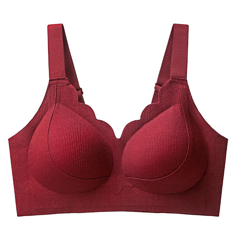 Lift seamless underwear women's thin large breasts show small anti-sagging breasts without steel rings to gather and adjust the bra