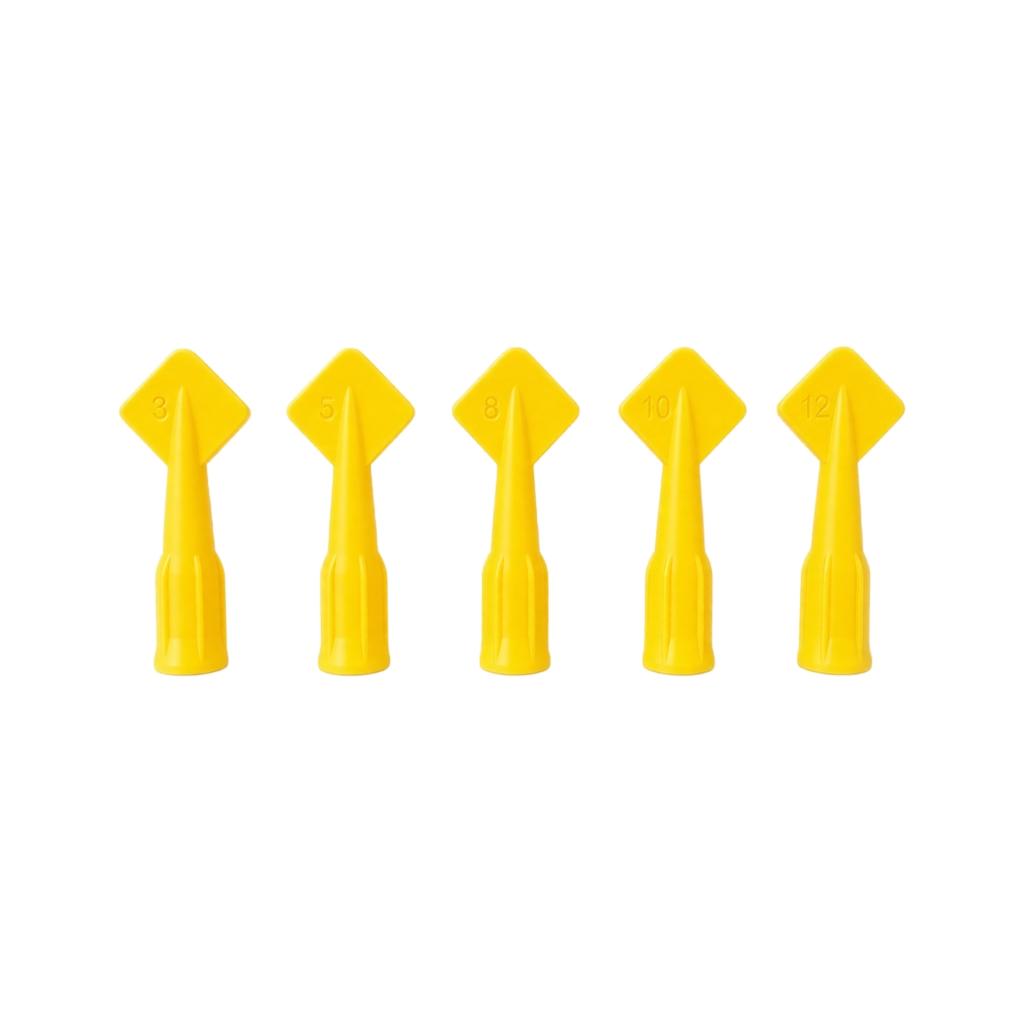 Silicone Caulk Nozzle Tips Kit, 5 Sizes 3/5/8/10/12 mm, Replacement Sealant Applicator Nozzles for Caulk