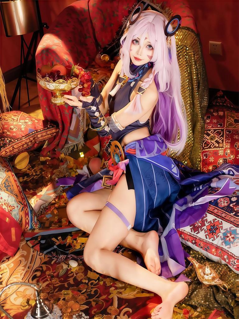 [NOKIJP] Genshin Impact Cosplay Citrali Cosplay Costume Citrali Citrali Genshin Impact White Star Obsidian Master of the Mysterious Smoke (Citrali, M)