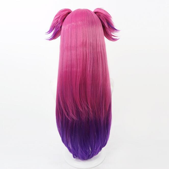 LOL Heartsteel Alune Косплей Парик Градиент Длинные Два Зажимных Хвоста Термостойкие Синтетические Волосы Аниме Косплей Парики + Парик Шапочка