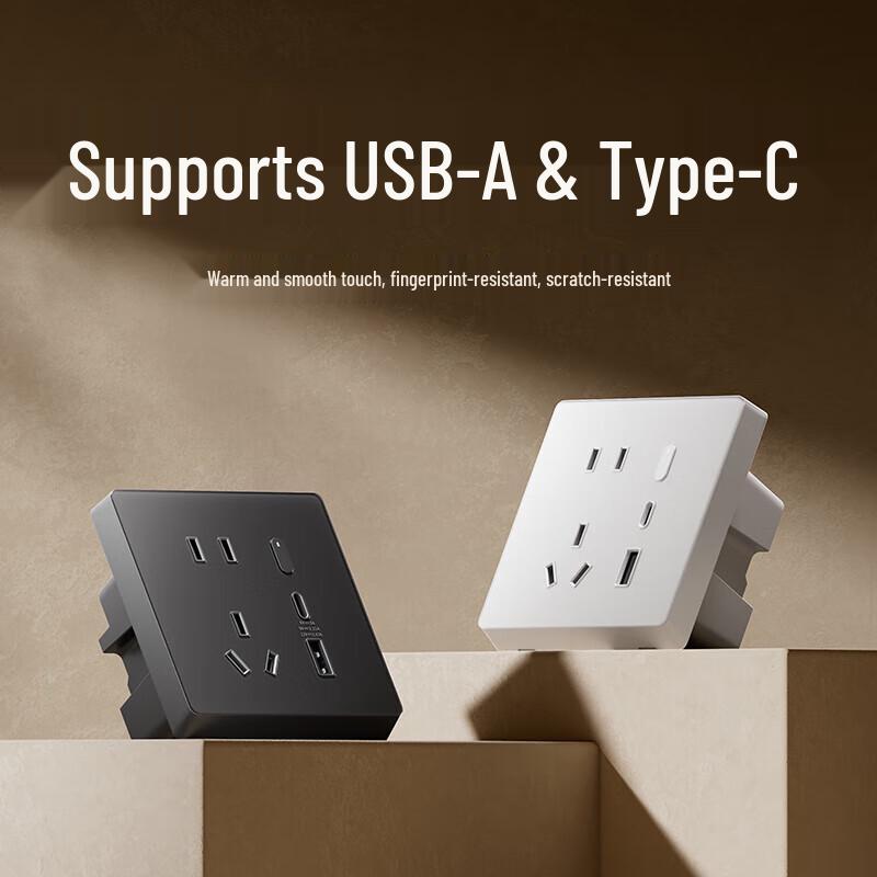 Умная настенная розетка Xiaomi Smart Wall Socket Pro Mesh 2.0 с голосовым управлением, китайская вилка (адаптер в комплекте)