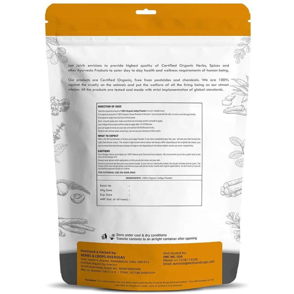 Just Jaivik 100% Natural Indigo Powder for HAIR, 227G